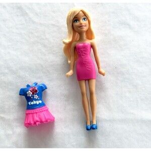 Barbie Tokyo Travel Series Mini Doll Set Pink Snap Clothing Figure Toy